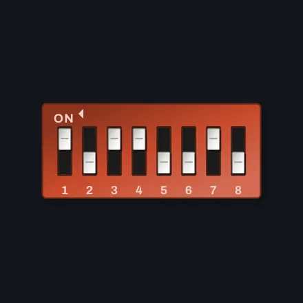 fp-dip-switch: Four to ten positions, slide or piano
