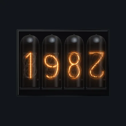 fp-nixie: Neon digits behind glass and anode mesh