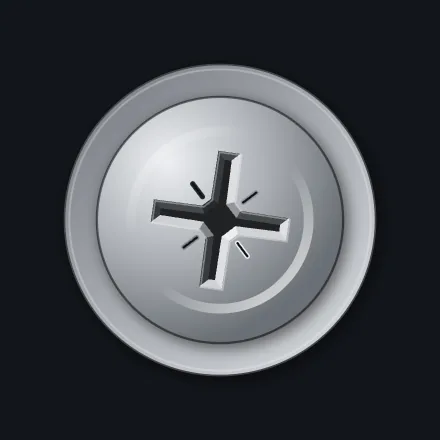 fp-screw: Six recesses, five heads, five finishes, turned at random