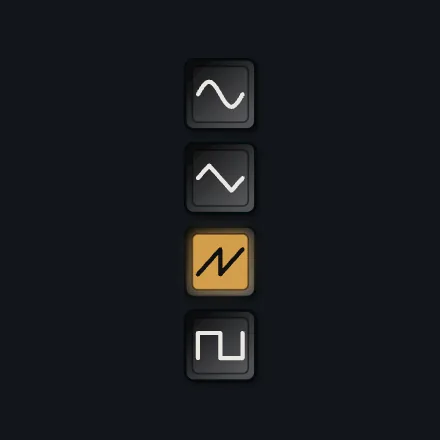 fp-wave-select: Waveform glyphs as buttons, tabs or a rotary